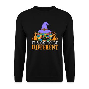 Autisme Halloween Trick ou Treat Sensibilisation à l’autisme - Sweat-shirt Unisexe - noir - Devant - Alina (178cm) & Michal (187cm)