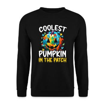 Autisme Halloween Trick ou Treat Sensibilisation à l’autisme - Sweat-shirt Unisexe - noir - Devant - Alina (178cm) & Michal (187cm)