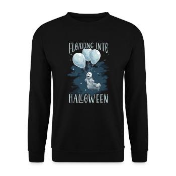 Balloon Halloween Trick Or Treat Spooky Boo Ghost - Sweat-shirt Unisexe - noir - Devant - Alina (178cm) & Michal (187cm)