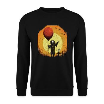Ballon Halloween Süßes oder Saures Spooky Boo Ghost - Unisex Pullover - Schwarz - Vorne - Alina (178cm) & Michal (187cm)