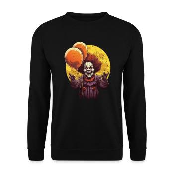 Ballon Halloween Süßes oder Saures Spooky Boo Ghost - Unisex Pullover - Schwarz - Vorne - Alina (178cm) & Michal (187cm)