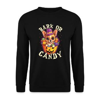 Chihuahua Halloween Puppy Trick Or Treat Dog Lover - Sweat-shirt Unisexe - noir - Devant - Alina (178cm) & Michal (187cm)