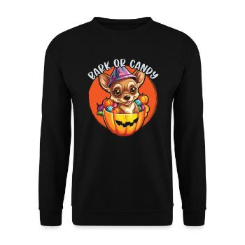 Chihuahua Halloween Puppy Trick Or Treat Dog Lover - Sweat-shirt Unisexe - noir - Devant - Alina (178cm) & Michal (187cm)