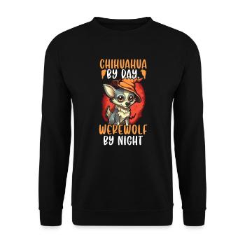 Chihuahua Halloween Puppy Trick Or Treat Dog Lover - Sweat-shirt Unisexe - noir - Devant - Alina (178cm) & Michal (187cm)