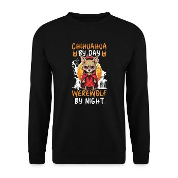 Chihuahua Halloween Puppy Trick Or Treat Dog Lover - Sweat-shirt Unisexe - noir - Devant - Alina (178cm) & Michal (187cm)