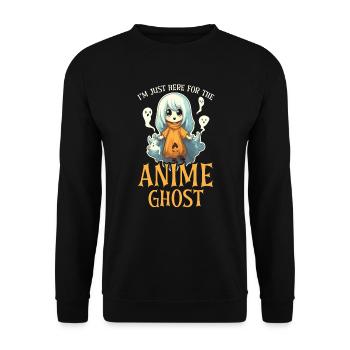 Anime Halloween Kawaii Süßes oder Saures Gruseliger Manga - Unisex Pullover - Schwarz - Vorne - Alina (178cm) & Michal (187cm)