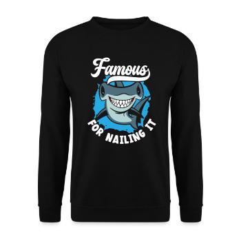 Hammerhead Shark Lover Marine Biology Underwater - Sweat-shirt Unisexe - noir - Devant - Alina (178cm) & Michal (187cm)