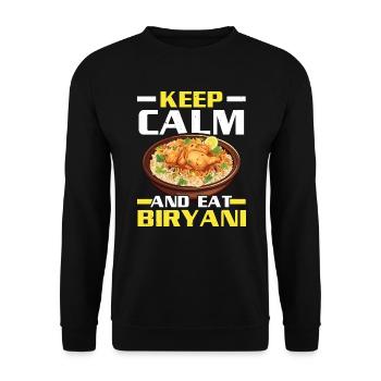 Biryani Lover Indian Food Desifood India Rice - Unisex Sweatshirt - black - Front - Alina (178cm) & Michal (187cm)