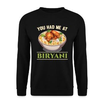 Biryani Lover Indian Food Desifood India Rice - Sweat-shirt Unisexe - noir - Devant - Alina (178cm) & Michal (187cm)