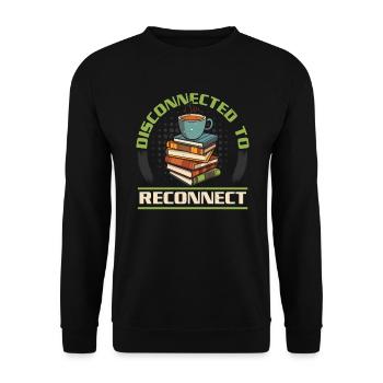 Digital Detox Handy Fasten Go Offline - Unisex Pullover - Schwarz - Vorne - Alina (178cm) & Michal (187cm)