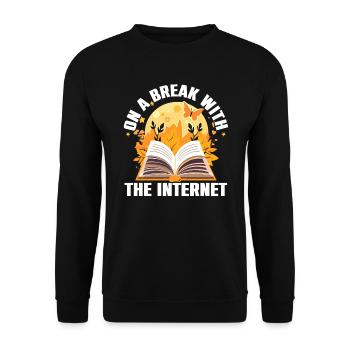 Digital Detox Handy Fasten Go Offline - Unisex Pullover - Schwarz - Vorne - Alina (178cm) & Michal (187cm)
