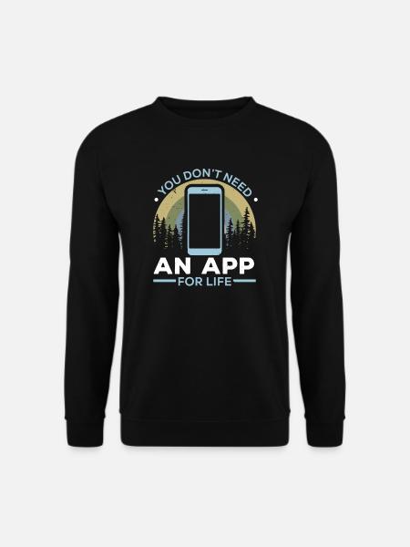 Digital Detox Handy Fasten Go Offline - Unisex Pullover - Schwarz