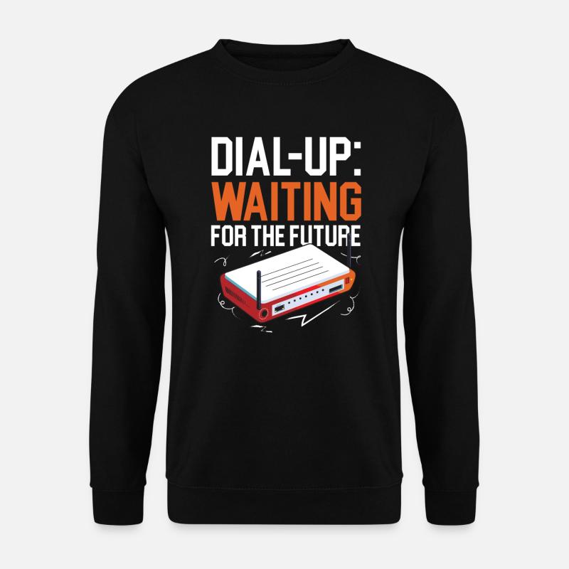 DFÜ-Internetverbindung 90er Computerwitze - Unisex Pullover - Schwarz