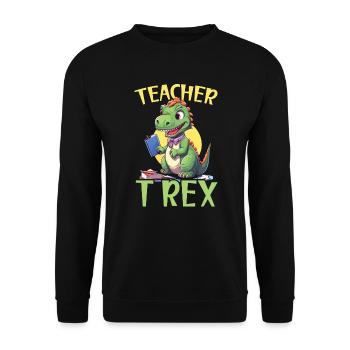 Dinosaur Teacher Paleontology Teaching Dino - Unisex Sweatshirt - black - Front - Alina (178cm) & Michal (187cm)