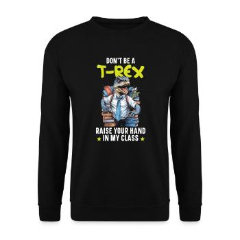 Professeur de paléontologie des dinosaures Enseignement Dino - Sweat-shirt Unisexe - noir - Devant - Alina (178cm) & Michal (187cm)