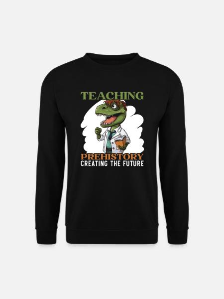 Dinosaurierlehrer Paläontologie Dino unterrichten - Unisex Pullover - Schwarz