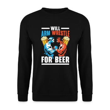 Arm Wrestling Trainer Arm Wrestler Wrist Wrestler - Sweat-shirt Unisexe - noir - Devant - Alina (178cm) & Michal (187cm)