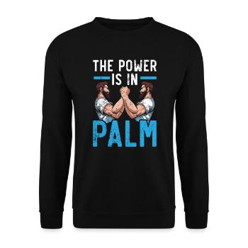 Arm Wrestling Trainer Arm Wrestler Wrist Wrestler - Unisex Sweatshirt - black - Front - Alina (178cm) & Michal (187cm)