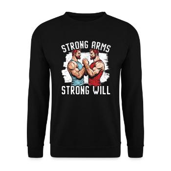 Arm Wrestling Trainer Arm Wrestler Wrist Wrestler - Sweat-shirt Unisexe - noir - Devant - Alina (178cm) & Michal (187cm)