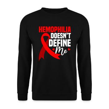 Hemophilie Warrior Disorder Sensibilisation à l’hémophilie - Sweat-shirt Unisexe - noir - Devant - Alina (178cm) & Michal (187cm)