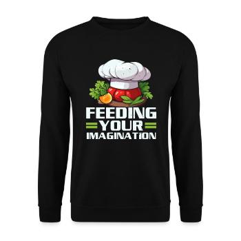 Service traiteur Restauration Chef serveur - Sweat-shirt Unisexe - noir - Devant - Alina (178cm) & Michal (187cm)
