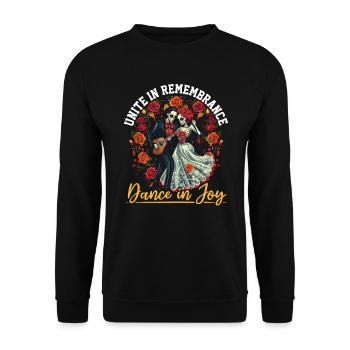 Dia De Los Muertos Sugar Skull Mexican Holiday - Unisex Sweatshirt - black - Front - Alina (178cm) & Michal (187cm)