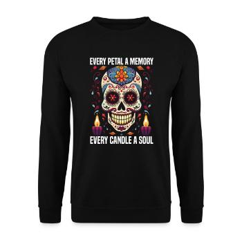 Dia De Los Muertos Sugar Skull Mexikanischer Feiertag - Unisex Pullover - Schwarz - Vorne - Alina (178cm) & Michal (187cm)