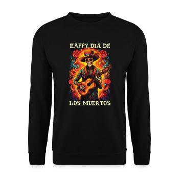 Dia De Los Muertos Sugar Skull Mexican Holiday - Unisex Sweatshirt - black - Front - Alina (178cm) & Michal (187cm)