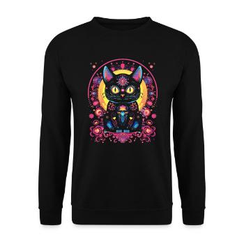 Dia de los Muertos Sugar Skull Mexikanischer Feiertag - Unisex Pullover - Schwarz - Vorne - Alina (178cm) & Michal (187cm)