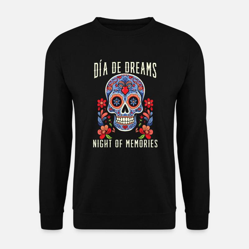 Dia de los Muertos Sugar Skull Mexikanischer Feiertag - Unisex Pullover - Schwarz