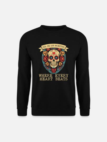 Dia de los Muertos Sugar Skull Mexikanischer Feiertag - Unisex Pullover - Schwarz