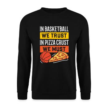 Ananas Basketball Tropische Früchte Sommer Sport - Unisex Pullover - Schwarz - Vorne - Alina (178cm) & Michal (187cm)