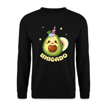Süße Avocado Wortspiel Frucht Guac Witze Guacamole Liebhaber - Unisex Pullover - Schwarz - Vorne - Alina (178cm) & Michal (187cm)