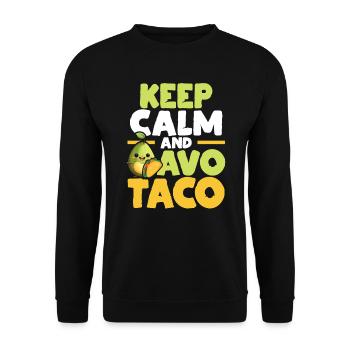 Avocado Taco Mexique Guacamole Lover Cinco De Mayo - Sweat-shirt Unisexe - noir - Devant - Alina (178cm) & Michal (187cm)