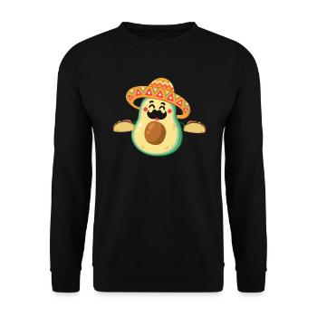 Avocado Taco Mexique Guacamole Lover Cinco De Mayo - Sweat-shirt Unisexe - noir - Devant - Alina (178cm) & Michal (187cm)