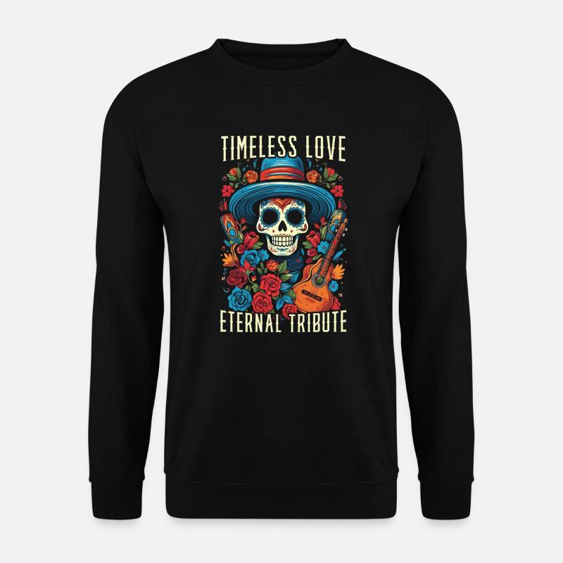 Dia de los Muertos Sugar Skull Mexikanischer Feiertag - Unisex Pullover - Schwarz