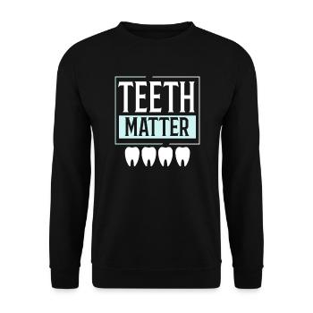 Dental Assistant Tooth Dentist Dentistry Teeth - Unisex Sweatshirt - black - Front - Alina (178cm) & Michal (187cm)