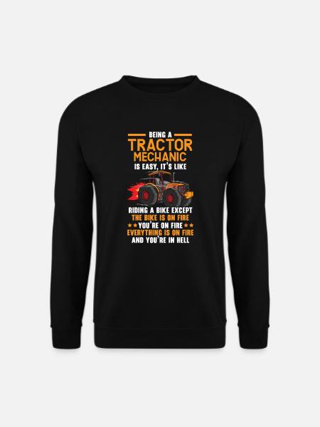 Traktormechaniker Ackerschlepper Reparatur Mechanisch - Unisex Pullover - Schwarz