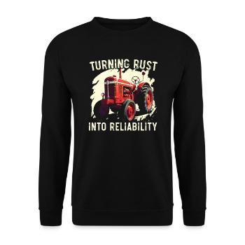 Traktormechaniker Ackerschlepper Reparatur Mechanisch - Unisex Pullover - Schwarz - Vorne - Alina (178cm) & Michal (187cm)