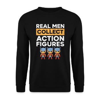 Actionfigur Sammler Hobby Spielzeug Sammlung - Unisex Pullover - Schwarz - Vorne - Alina (178cm) & Michal (187cm)