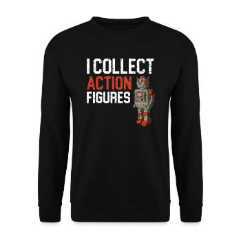 Actionfigur Sammler Hobby Spielzeug Sammlung - Unisex Pullover - Schwarz - Vorne - Alina (178cm) & Michal (187cm)