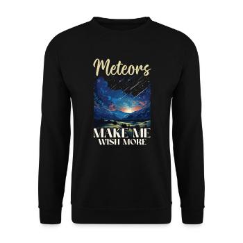 Astronom Astronomie Sternbilder Sterne Weltraum - Unisex Pullover - Schwarz - Vorne - Alina (178cm) & Michal (187cm)