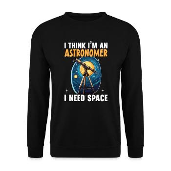 Astronom Astronomie Sternbilder Sterne Weltraum - Unisex Pullover - Schwarz - Vorne - Alina (178cm) & Michal (187cm)