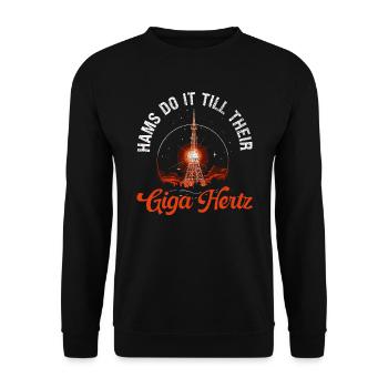 Ham Radio Operator Morse Code Radioactivity - Unisex Sweatshirt - black - Front - Alina (178cm) & Michal (187cm)