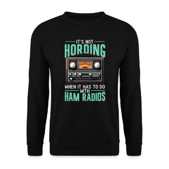 Ham Radio Operator Morse Code Radioactivity - Unisex Sweatshirt - black - Front - Alina (178cm) & Michal (187cm)