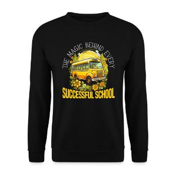 School Administrator Principal Admin Squad - Unisex Sweatshirt - black - Front - Alina (178cm) & Michal (187cm)