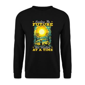 Schulverwalter Schulleiter Admin Squad - Unisex Pullover - Schwarz - Vorne - Alina (178cm) & Michal (187cm)