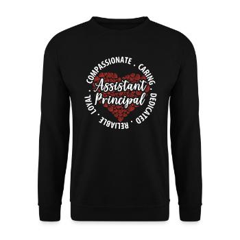 School Administrator Principal Admin Squad - Unisex Sweatshirt - black - Front - Alina (178cm) & Michal (187cm)