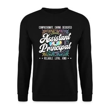 School Administrator Principal Admin Squad - Unisex Sweatshirt - black - Front - Alina (178cm) & Michal (187cm)