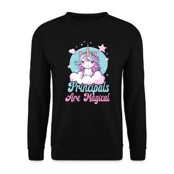 School Administrator Principal Admin Squad - Unisex Sweatshirt - black - Front - Alina (178cm) & Michal (187cm)